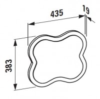 Laufen FLORAKIDS zrcadlo ve tvaru květiny 435x383 mm   H4616010034691